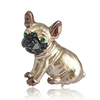 Yeux vert strass yeux alliage chien broche délicate Breastpin vêtements accessoires pour les femmes fille