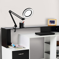 YG-809-1 5X lampe loupe lumineuse loupe de bureau LED lampe avec bras pivotant à pince de 81 mm ou lecture avec outils d