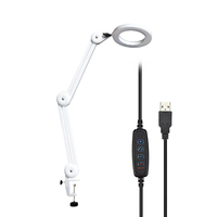 YG-809-2 5X lampe loupe lumineuse loupe de bureau LED lampe avec bras pivotant à pince de 84 mm ou lecture avec outils d