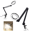 YG-810-1 Lampe loupe 5X 780 mm Loupe de bureau éclairée LED Lampe avec bras pivotant à pince 81 mm ou lecture avec outil