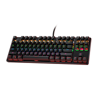 YINDIAO K400Pro Clavier Mécanique 87 Touches TKL Disposition USB Filaire Panneau Détachable Bleu/Noir Interrupteur Color