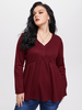 YOINS BASICS Plus Taille Col en V Bouton Conception Tricots