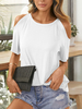 YOINS T-shirt à épaules dénudées et manches courtes