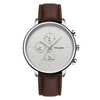 YOLAKO Bracelet en cuir de style décontracté Fahsion hommes montre daffaires montre à quartz