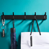 YOUQIN 3/4/5/6 crochet collant mural portant support de ménage perforé salle de bain suspendue