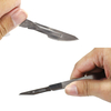 YTH acier au carbone chirurgical Scallpel Bladess + 10pc lame poignée Scallpel bricolage outil de coupe PCB réparation a