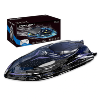 YTRC 802 RC Boat 2.4G Stunt 360° Rollingwith LED Lights 5CH RC Boat High Speed Speedboat Waterproof 20km/h Electric Ra