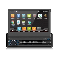 YUEHOO YH-214 7 pouces 1 DIN Android 10.0 lecteur DVD de voiture écran tactile rétractable Radio stéréo 8 cœurs 1 + 32G