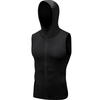 YUERLIAN hommes à capuche sans manches vestes de course garçon gilet de sport avec poche Zip Fitness Gym séchage rapide