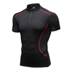 YUERLIAN hommes col montant sport à séchage rapide T-shirt extensible hommes sport Fitness à manches courtes t-shirts dé