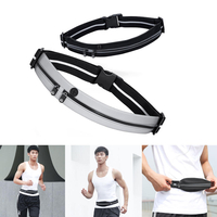 YUNMAI Sac de taille étanche Double poches Sac de sport réfléchissant Pochette de ceinture pour casque