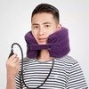 YUWEILL C-forme dispositif de traction du cou cervical Massage de la colonne vertébrale collier doreiller de voyage