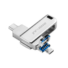 Yvonne 3 en 1 256G Lecteur USB Flash USB3.0 Type C MicroUSB Pendrive 32G 64G 128G Thumb Drive Mémoire Disque 360° Rotati