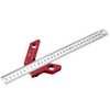 YX-3 300mm Woodworking Square Center Scriber Center Finder 45 90 Degrees Angle Line Scriber Marking Tools Metric Inch Ru