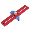 YX Series Woodworking 45/60/90 Degrés Précision Marquage T Règle 200/300 / 400mm Alliage Daluminium Trou Positoning