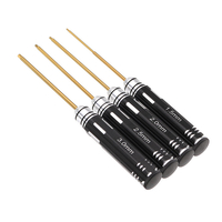 YZ-004 4pcs 1.5 / 2.0 / 2.5 / 3.0mm Outil de tournevis à alliage hexagonal en alliage de titane pour modèle RC