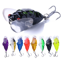 ZANLURE 8PCS Perch Insect Fishing Lures 6.4g 4cm Treble Barb Hooks Artificial Bait for Fishing