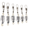 ZANLURE Pêche Sinker Fishing Rolling Swivel Pêche en mer Puits de plomb Sinkers avec Snap Swivels