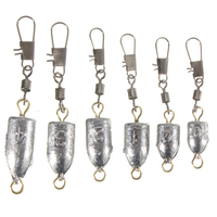 ZANLURE Pêche Sinker Fishing Rolling Swivel Pêche en mer Puits de plomb Sinkers avec Snap Swivels