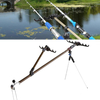 ZANLURE 1.5 / 1.7m support de canne à pêche en alliage support de support de poteau de poisson réglable avec support tré
