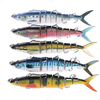 ZANLURE 1 pièces 17.8 CM 38G leurres de pêche à 8 sections ABS Simulation de gabarit de poisson en plomb avec poisson 2