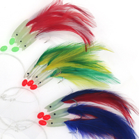 ZANLURE 1 pièces Soft leurres de pêche 3 cm 4g appâts de pêche lumineux avec queue de plume outils de pêche en plein air