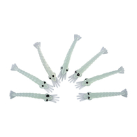 ZANLURE 50Pcs / Set 4cm 0.25g Pêche aux crevettes artificielle Soft Appât Herbe Crevettes Carpe Calmar Pesca Leurre