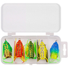 ZANLURE 5/15 pièces leurre de pêche grenouille Soft yeux 3D artificiels appâts de pêche en Silicone avec boîte de rangem