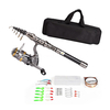 ZANLURE Canne à pêche télescopique Spinning Reel Combo Kit complet Pêche professionnelle Pole Reel Set
