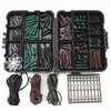 ZANLURE One Assortiment de carpe Accessoires de pêche Crochets Tubes en caoutchouc Pivots Perles Manches Combo Box