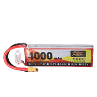 ZOP Power 7.4V 4000mAh 100C 2S Lipo Batterie XT60 Plug for RC Racing Drone