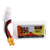 ZOP Power 7.4V 550mAh 95C 2S Lipo Batterie XT30 Plug for Quadricoptère RC