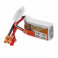 ZOP PUISSANCE 7.4V 450mAH 75C 2S Lipo Batterie Avec JST / XT30 Prise Pour Modèles RC