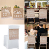1 Pair Mr Right Mrs Always Right Wedding Chair Bunting Hessian Burlap Banner Decoration