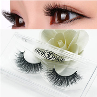 1 Pair Soft Natural Mink False Eyelashes Messy Eye Lashes Makeup Beauty