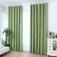 1 Panel 100x210cm Solid Color Cotton Linen Black Out Window Curtain Bedroom Living Room Shutter