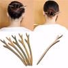 1 Pc Handmade Wooden Hair Pin Stick Chopstick Wood Carved Hair Accessories