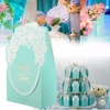 1 PCS Blue Paper Lace Printed Wedding Candy Box Sweet Cake Gift Bags Party Favors