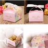 1 PCS Laser Cut Pink Flower Candy Box Floral Hollow Out Sweet Cake Gift Bags Party Supplies