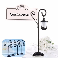 1 Pcs Metal Streetlight Pattern Wedding Place Name Card Holder Party Gift Accessories