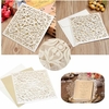 1 PCS Square Laser Cut Hollow Out Wedding Evening Invitations Cards Envelopes Seals