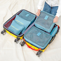 10 Color 6Pcs Waterproof Travel Packing Bags Clothe Luggage Organizer Trip Journey Storage Container
