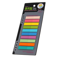 10 Colors PET Transparent Sticky Notes Memo Pads Post It Sticker Office Stationery