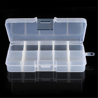 10 Compartments Detachable Empty Storage Box For Nail Tip Little Stuff Rhinestones