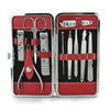10 In 1 Stainless Steel Nail Clipper Set Manicure Pedicure Ear PickWith Red Case