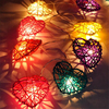 10 LED Rattan Heart String Fairy Lights Lamp Xmas Wedding Party Home Decor