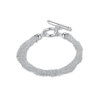 10 Lines Trendy Silver Plated Tassels Women Bracelet