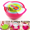 10 PCS Multifunction Rainbow Plastic Salad Bowls Baking Tools Measuring Spoons