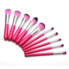 10 Pcs Rose Red Makeup Brushes Foundation Blush Powder Eyeshadow Brush Set