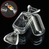 10 Pcs Transparent White Plastic Candy Boxes Wedding Favors Sweets Packing Case Party Supplies